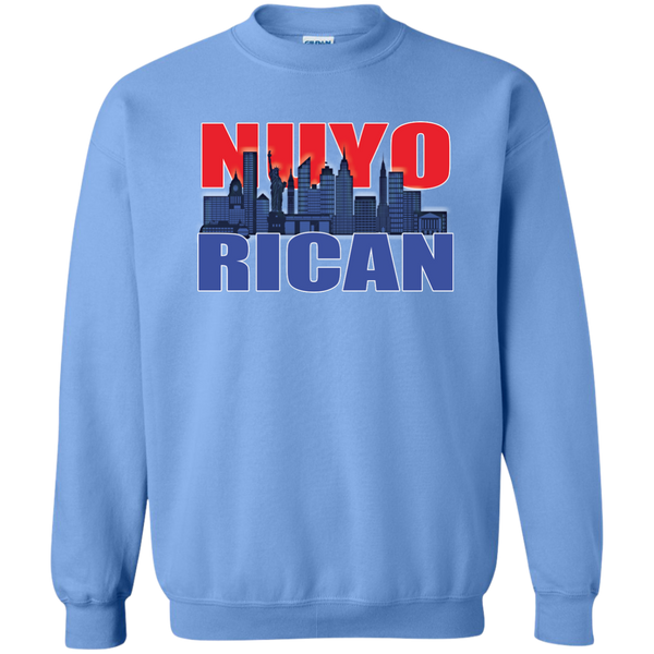 NuyoRican 2 Printed Crewneck Pullover Sweatshirt  8 oz - PR FLAGS UP