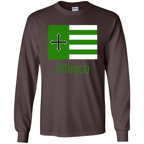 Añasco Flag G240 Gildan LS Ultra Cotton T-Shirt - PR FLAGS UP