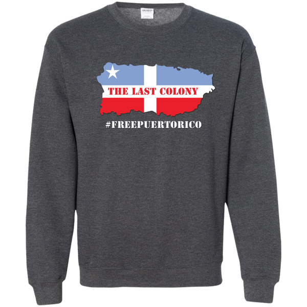 The Last Colony Printed Crewneck Pullover Sweatshirt  8 oz - PR FLAGS UP