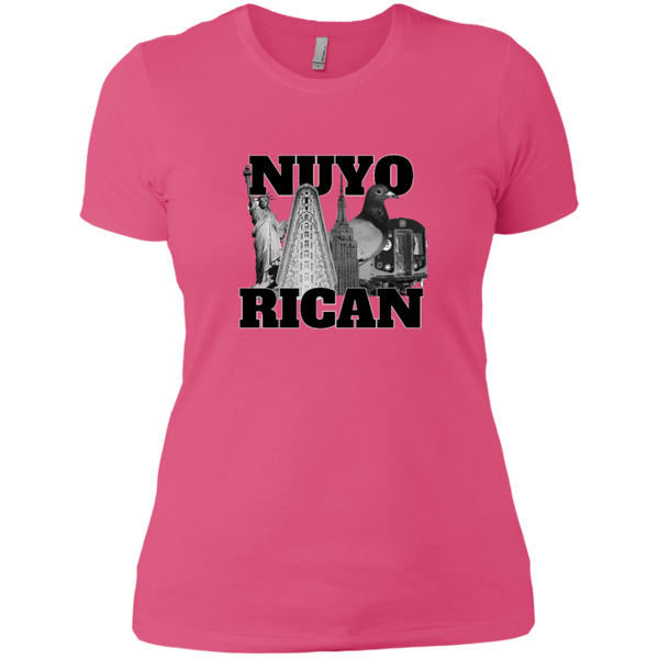 NuyoRican Elite NL3900 Next Level Ladies' Boyfriend T-Shirt - PR FLAGS UP