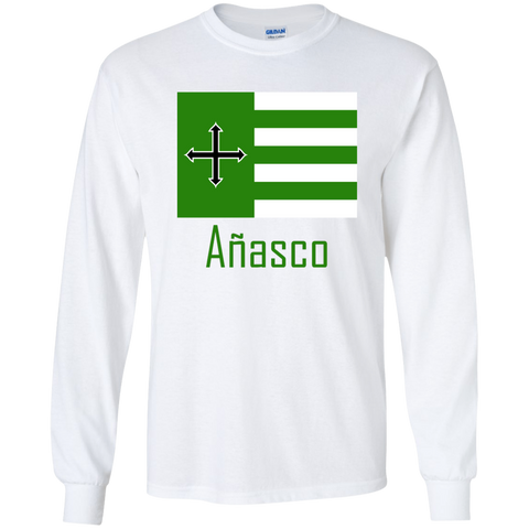 Añasco Flag G240 Gildan LS Ultra Cotton T-Shirt - PR FLAGS UP