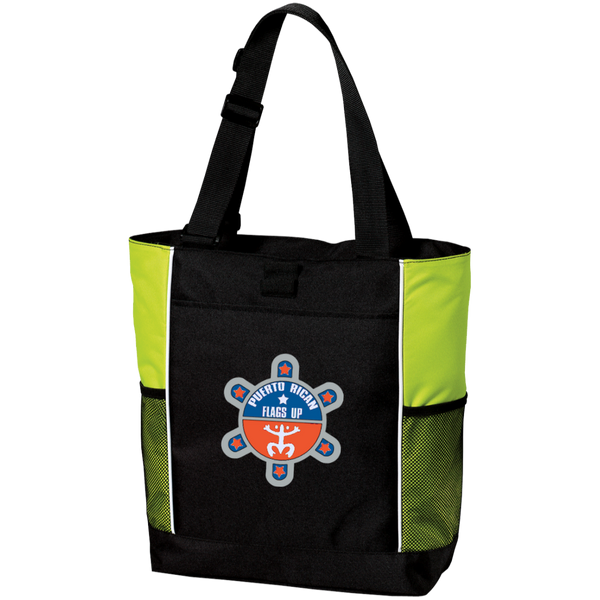Puerto Rican Flags Up Personalized Colorblock Tote Bag - PR FLAGS UP