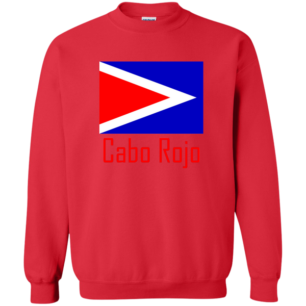 Cabo Rojo Flag G180 Gildan Crewneck Pullover Sweatshirt  8 oz. - PR FLAGS UP