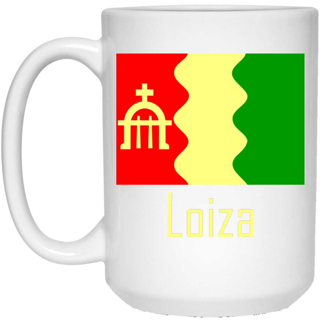 Loiza Flag 21504 15 oz. White Mug - PR FLAGS UP