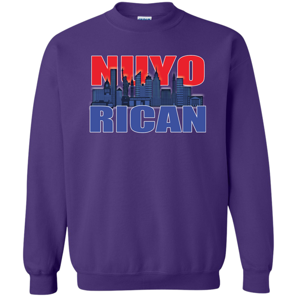NuyoRican 2 Printed Crewneck Pullover Sweatshirt  8 oz - PR FLAGS UP