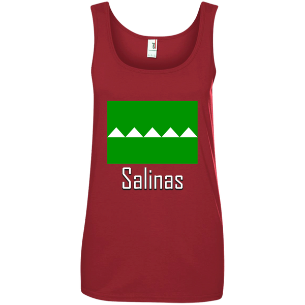 Salinas Flag 882L Anvil Ladies' 100% Ringspun Cotton Tank Top - PR FLAGS UP