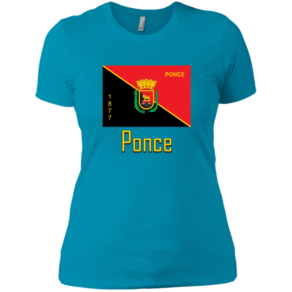 Ponce Flag NL3900 Next Level Ladies' Boyfriend T-Shirt - PR FLAGS UP