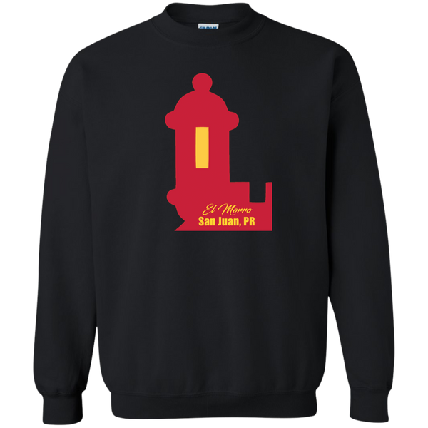El Morro Printed Crewneck Pullover Sweatshirt  8 oz - PR FLAGS UP