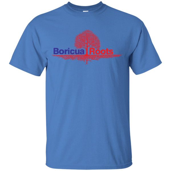 Boricua Roots Red & Blue Logo G200B Gildan Youth Ultra Cotton T-Shirt - PR FLAGS UP