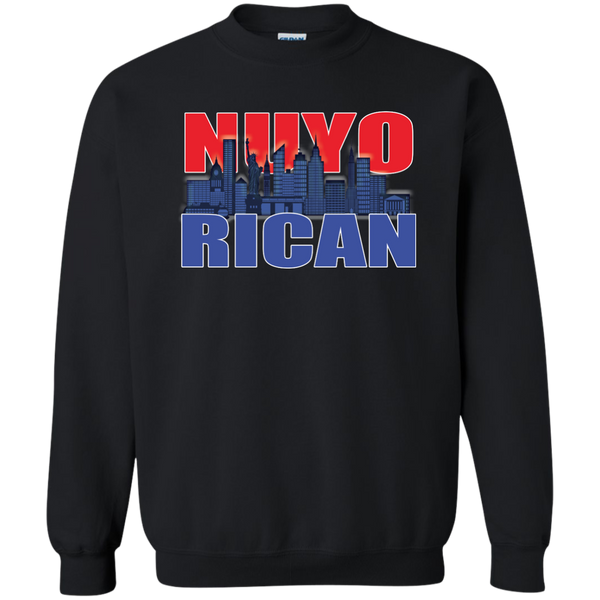 NuyoRican 2 Printed Crewneck Pullover Sweatshirt  8 oz - PR FLAGS UP