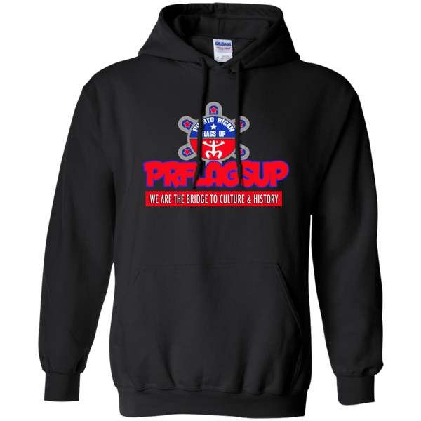 PR Flags Up Pullover Hoodie 8 oz - PR FLAGS UP