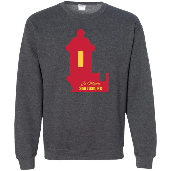 El Morro Printed Crewneck Pullover Sweatshirt  8 oz - PR FLAGS UP