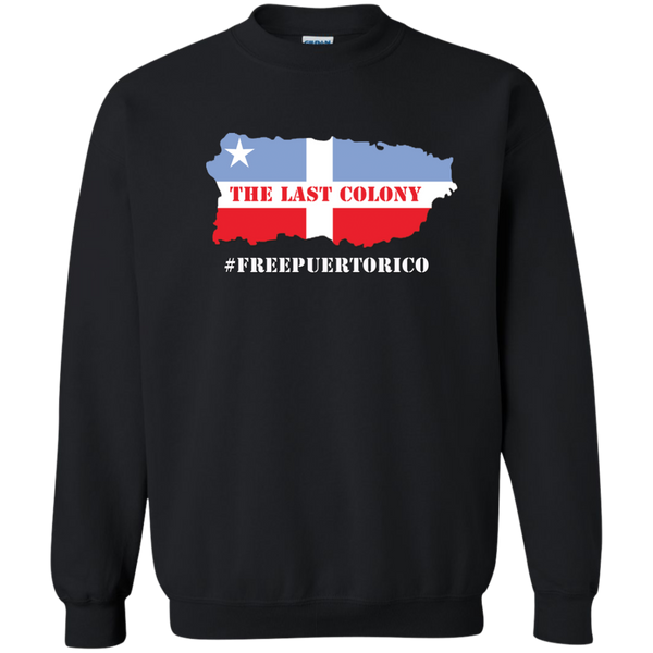 The Last Colony Printed Crewneck Pullover Sweatshirt  8 oz - PR FLAGS UP