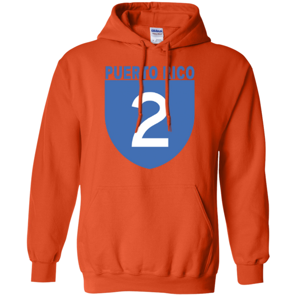 La Numero 2 G185 Gildan Pullover Hoodie 8 oz. - PR FLAGS UP