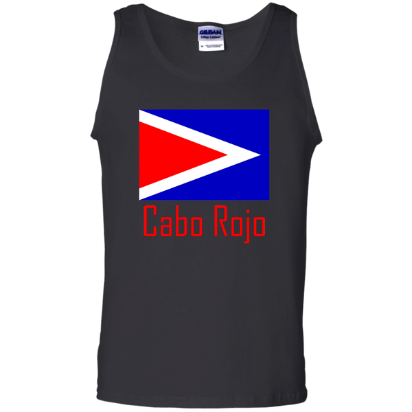 Cabo Rojo Flag G220 Gildan 100% Cotton Tank Top - PR FLAGS UP
