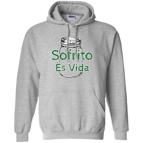 Sofrito Es Vida Pullover Hoodie 8 oz - PR FLAGS UP