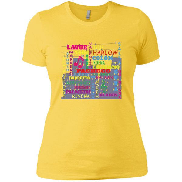 The Salsa All Stars NL3900 Next Level Ladies' Boyfriend T-Shirt - PR FLAGS UP