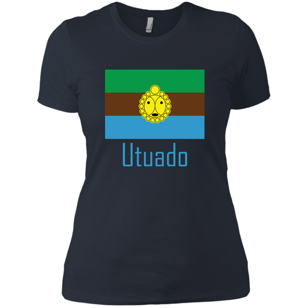 Utuado NL3900 Next Level Ladies' Boyfriend T-Shirt - PR FLAGS UP