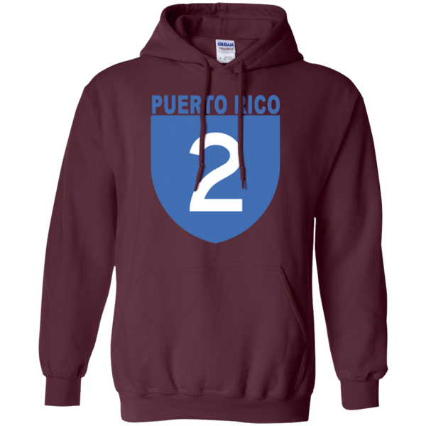 La Numero 2 G185 Gildan Pullover Hoodie 8 oz. - PR FLAGS UP