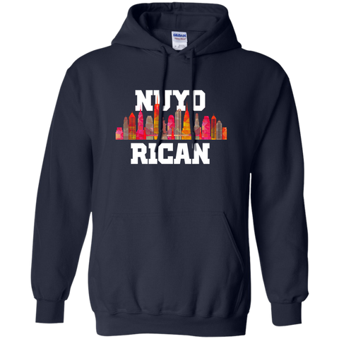 Nuyo Rican 2 G185 Gildan Pullover Hoodie 8 oz. - PR FLAGS UP