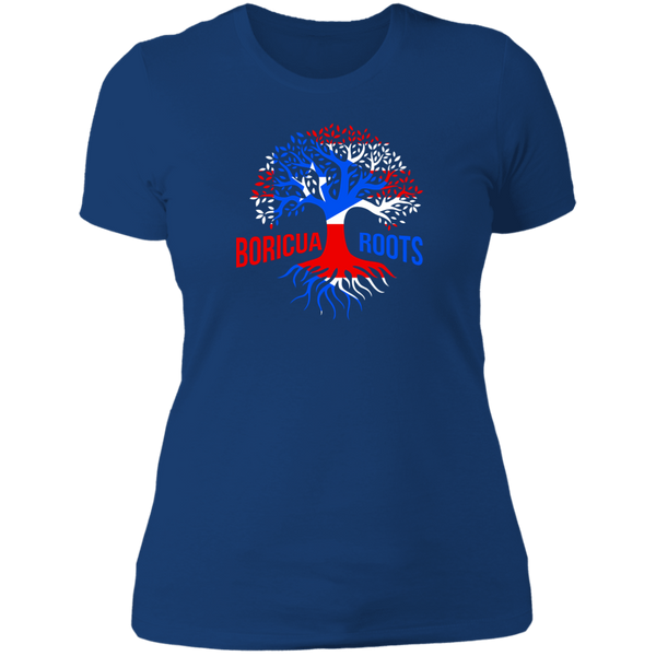 Boricua Roots Flag NL3900 Ladies' Boyfriend T-Shirt
