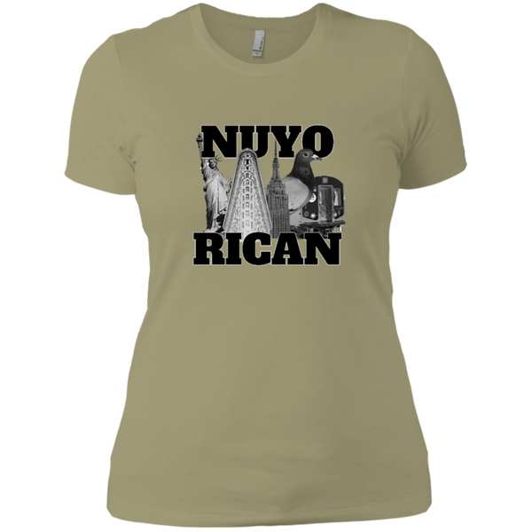 NuyoRican Elite NL3900 Next Level Ladies' Boyfriend T-Shirt - PR FLAGS UP