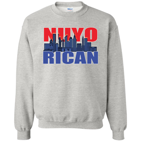 NuyoRican 2 Printed Crewneck Pullover Sweatshirt  8 oz - PR FLAGS UP