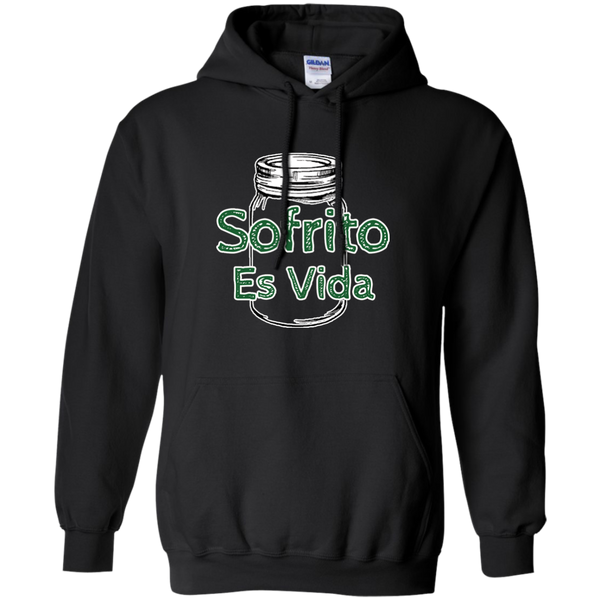 Sofrito Es Vida Pullover Hoodie 8 oz - PR FLAGS UP