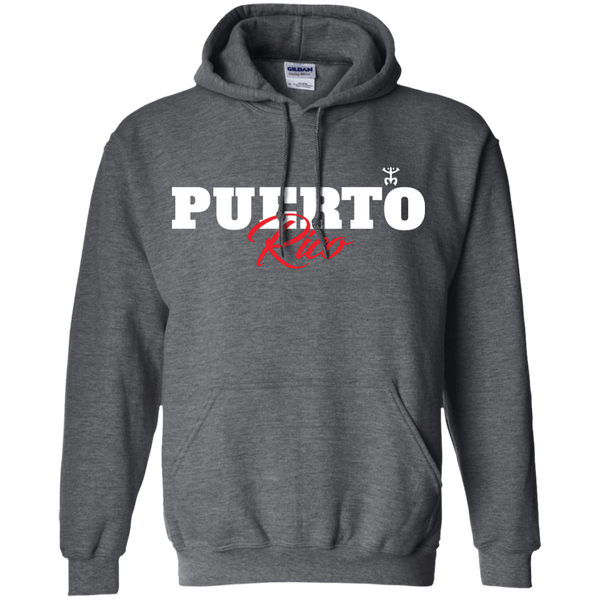 Puerto Rico Script 1 Pullover Hoodie 8 oz - PR FLAGS UP