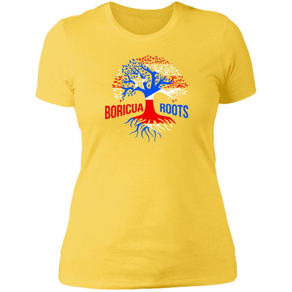 Boricua Roots Flag NL3900 Ladies' Boyfriend T-Shirt