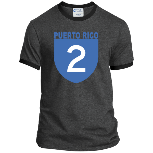 La Numero 2 PC54R Port & Co. Ringer Tee - PR FLAGS UP