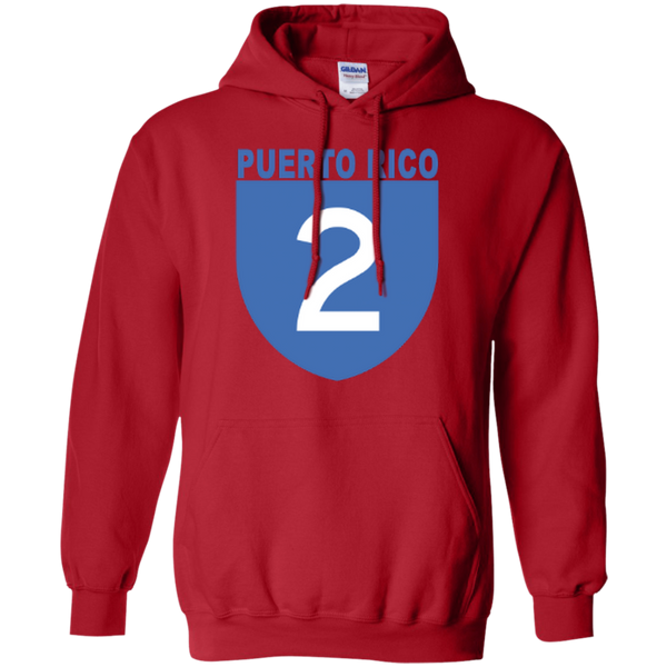 La Numero 2 G185 Gildan Pullover Hoodie 8 oz. - PR FLAGS UP