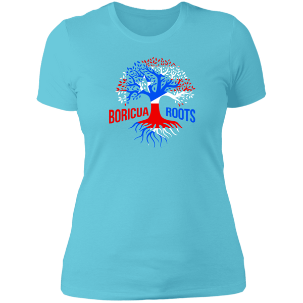 Boricua Roots Flag NL3900 Ladies' Boyfriend T-Shirt