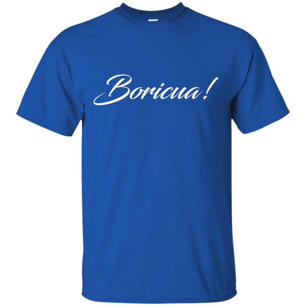 Boricua Script Custom Ultra Cotton T-Shirt - PR FLAGS UP