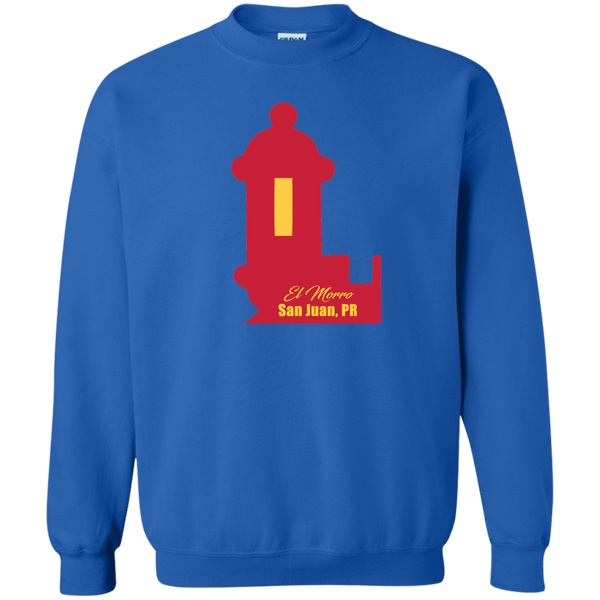 El Morro Printed Crewneck Pullover Sweatshirt  8 oz - PR FLAGS UP