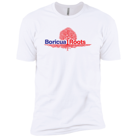 Boricua Roots Blue & Red Logo NL3310 Next Level Boys' Cotton T-Shirt - PR FLAGS UP