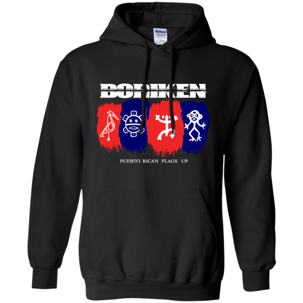 Boriken G185 Gildan Pullover Hoodie 8 oz. - PR FLAGS UP