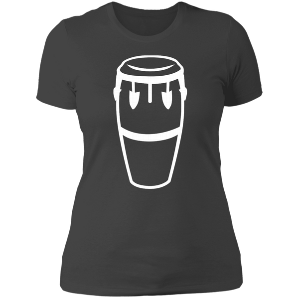 Conga Drum NL3900 Next Level Ladies' Boyfriend T-Shirt - PR FLAGS UP
