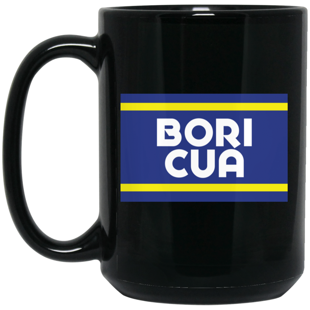 Boricua G BM15OZ 15 oz. Black Mug
