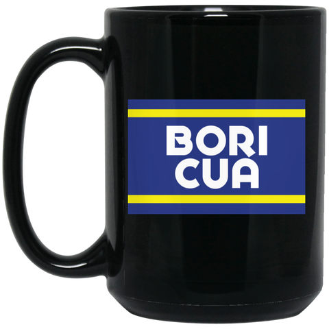 Boricua G BM15OZ 15 oz. Black Mug