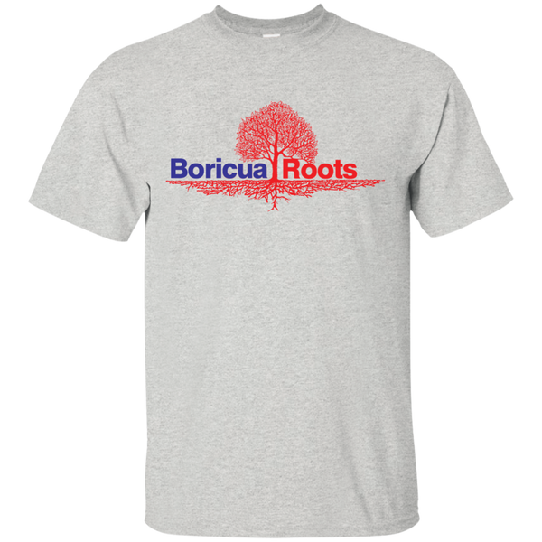 Boricua Roots Blue & Red Logo G200 Gildan Ultra Cotton T-Shirt - PR FLAGS UP