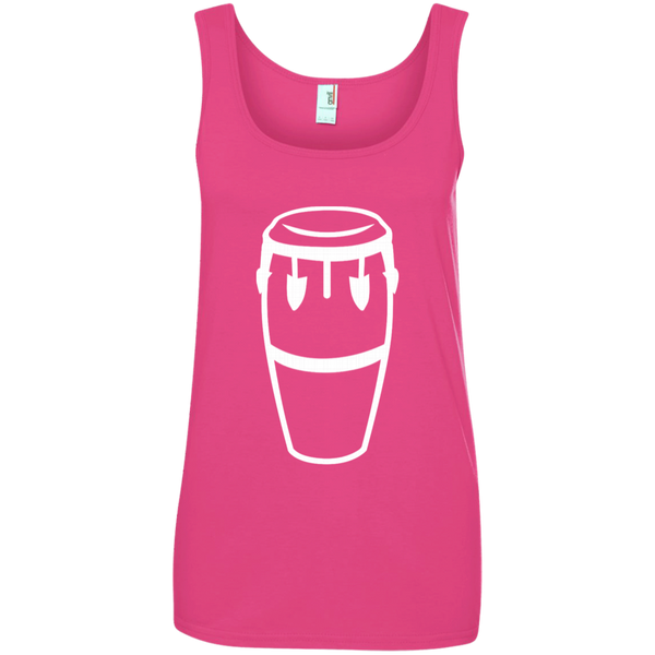 Conga Drum 882L Anvil Ladies' 100% Ringspun Cotton Tank Top - PR FLAGS UP
