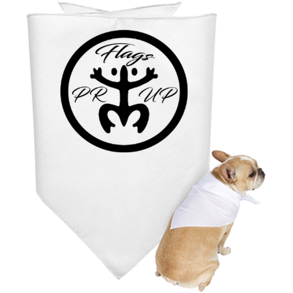PR Flags Up Circle Logo Doggie Bandana - PR FLAGS UP