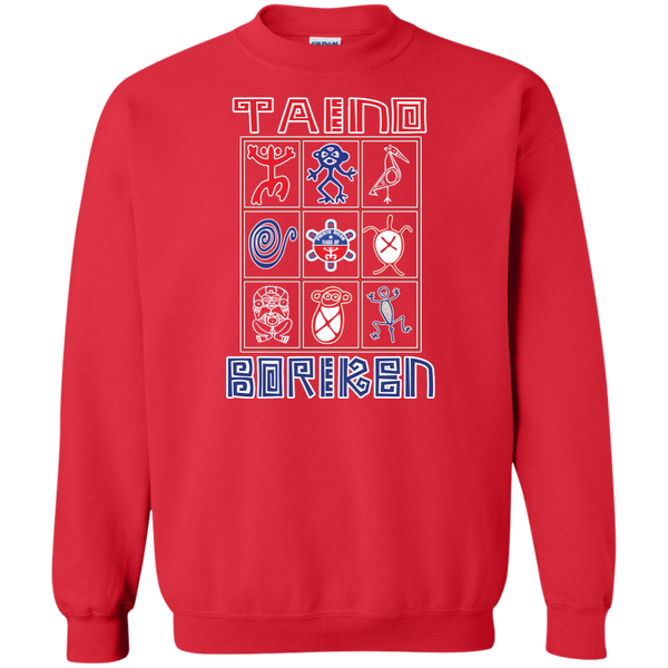 Taino Boriken Printed Crewneck Pullover Sweatshirt  8 oz - PR FLAGS UP