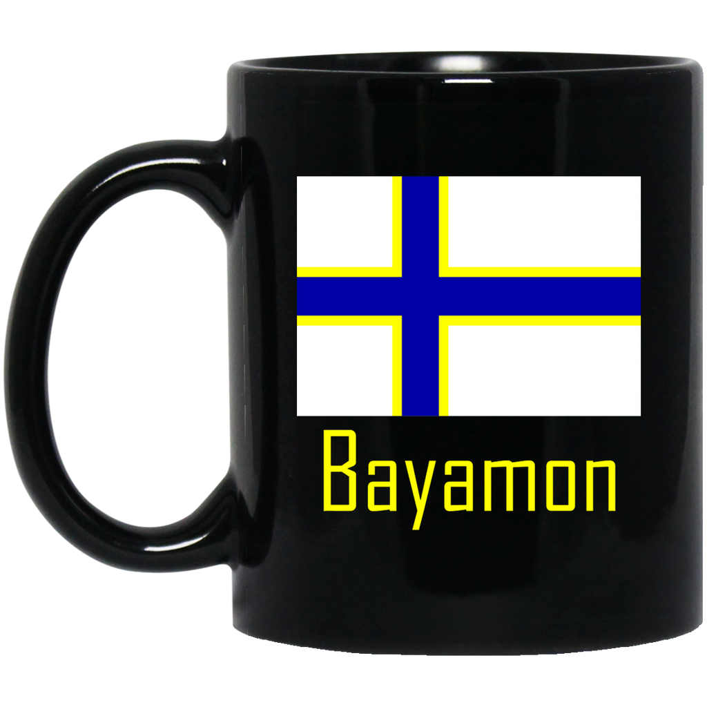 Bayamon Flag BM11OZ 11 oz. Black Mug - PR FLAGS UP