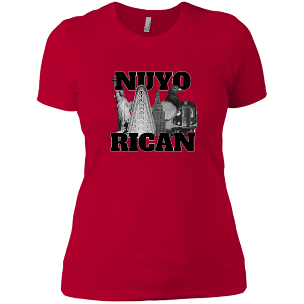 NuyoRican Elite NL3900 Next Level Ladies' Boyfriend T-Shirt - PR FLAGS UP