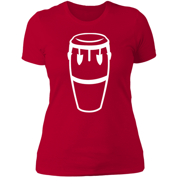 Conga Drum NL3900 Next Level Ladies' Boyfriend T-Shirt - PR FLAGS UP