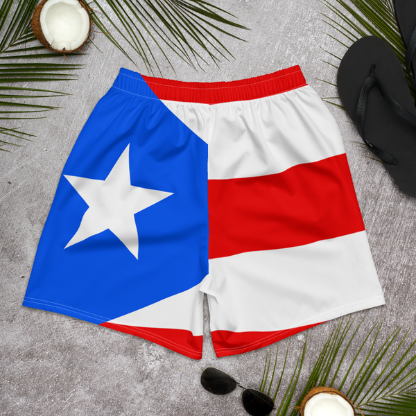 Puerto Rico Men's Athletic Long Shorts