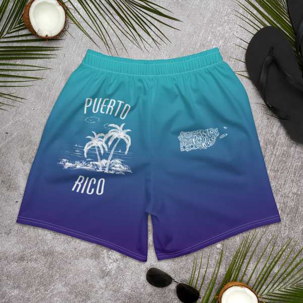 Puerto Rico Dream Men's Athletic Long Shorts