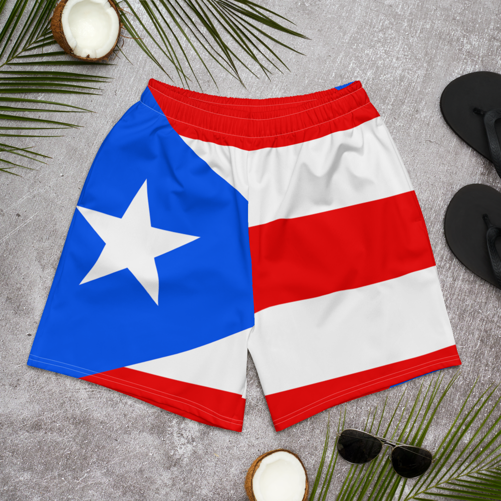 Puerto Rico Men's Athletic Long Shorts